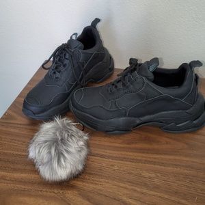 Jeffrey Campbell Lo-Fi Black Sneakers